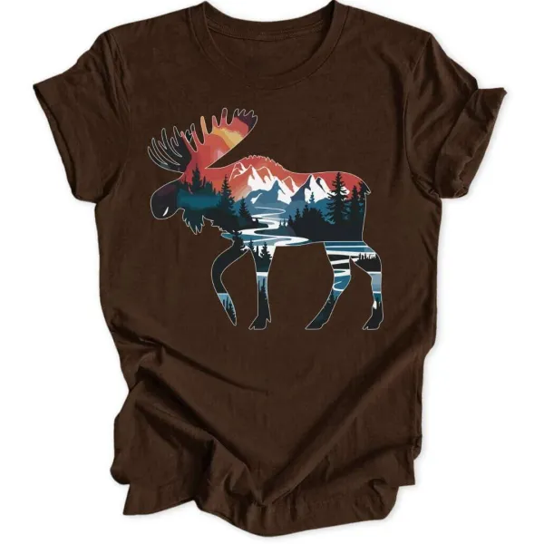 Watercolor Moose Women's T-Shirt