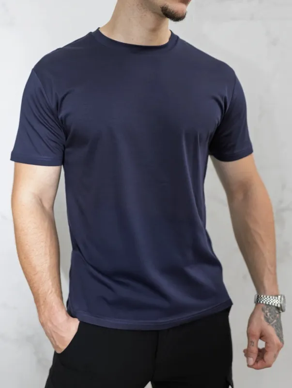 Navy Blue Clean Fit T-Shirt Clean Cut