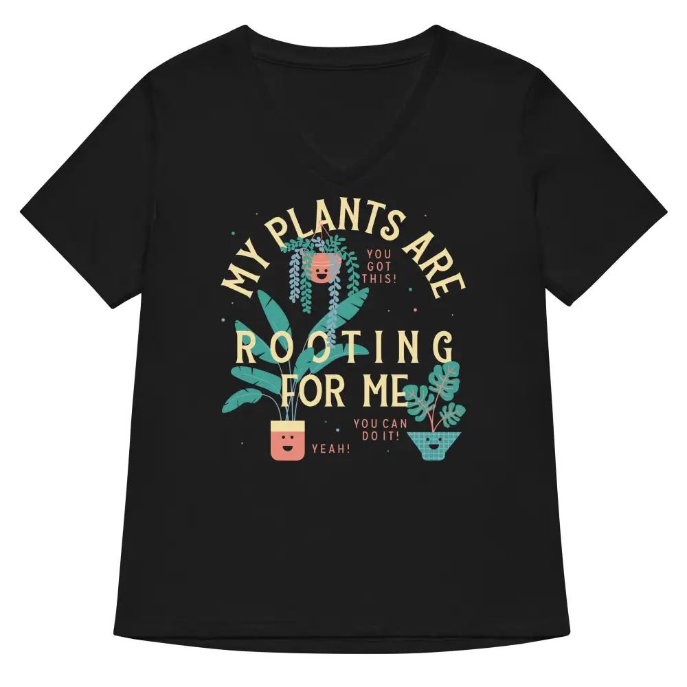Rooting Plant V Neck Tee