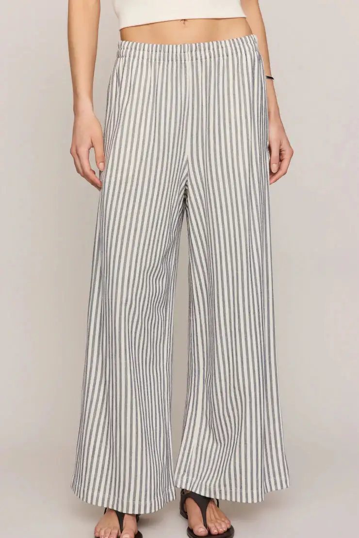 Striped Textured Pants