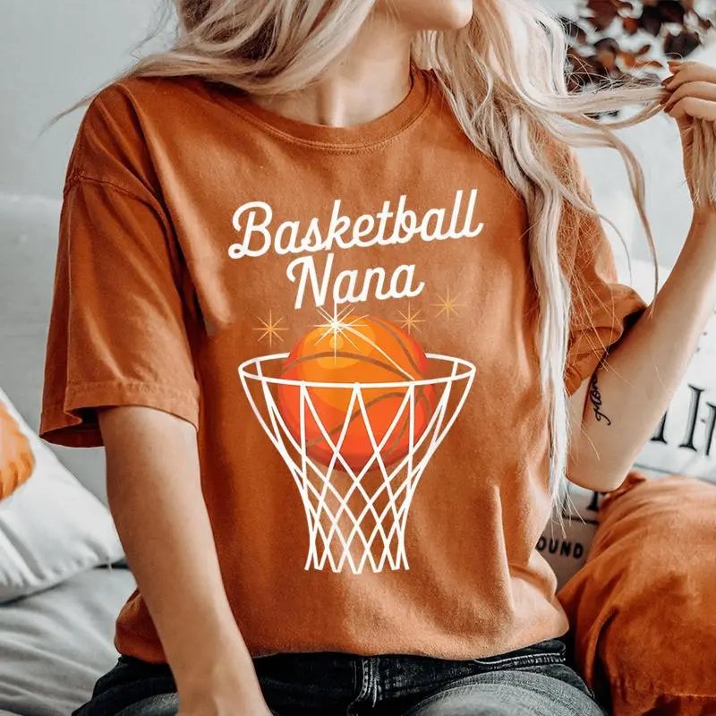 Basketball Grandma Nana Basketball Hoop Women's Oversized Comfort T-Shirt