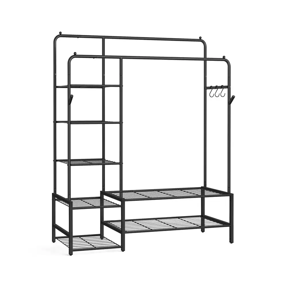 Open Wardrobe With Dual Hanging Rails