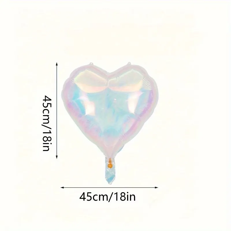 20 Pcs Iridescent Heart Balloon