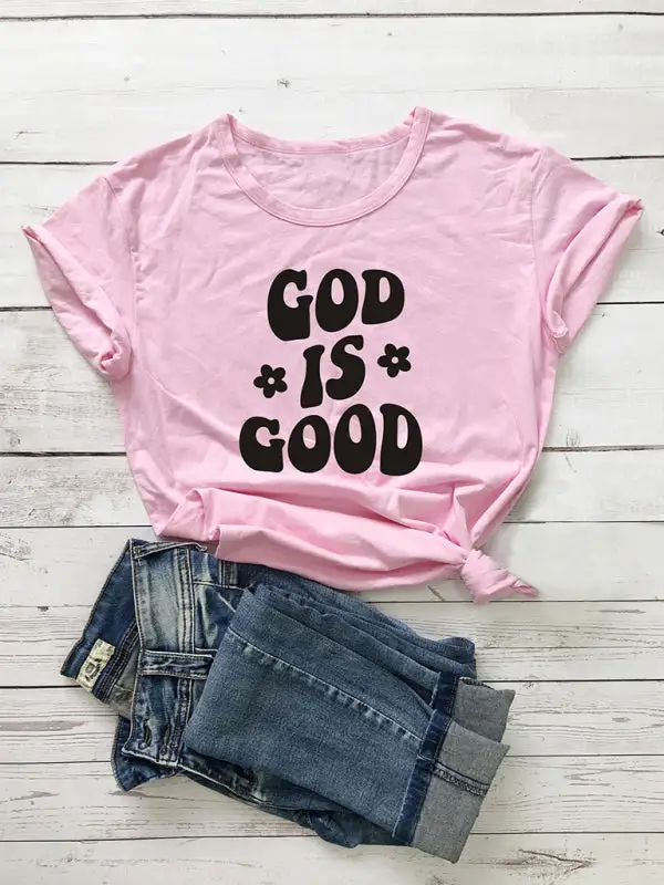 Easygoing Round-Neck Collared Short-Sleeve Knit T-Shirt