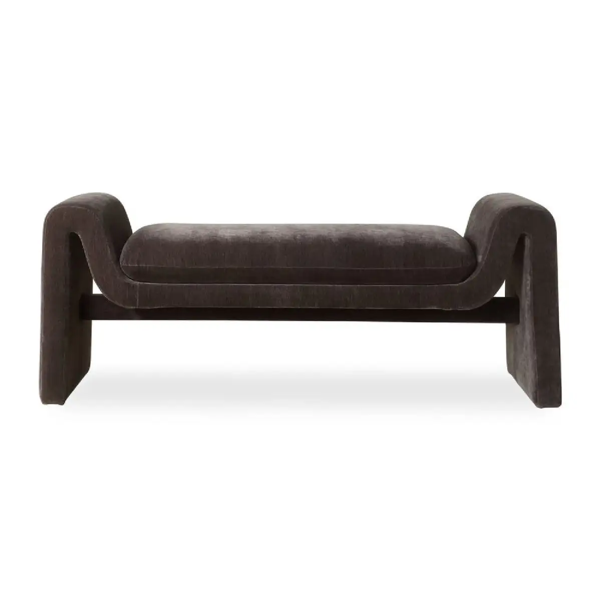 Modern Velvet Accent Bench