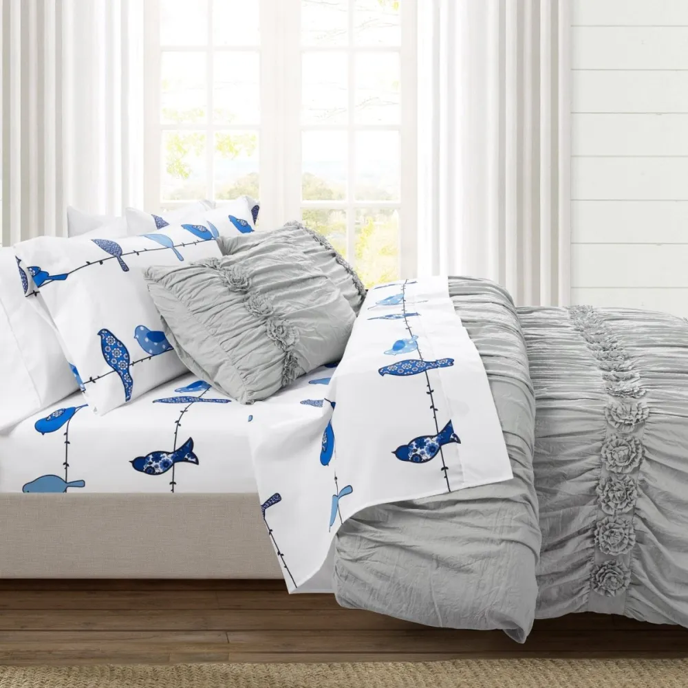 Textured Modern Sheet Bedding Set