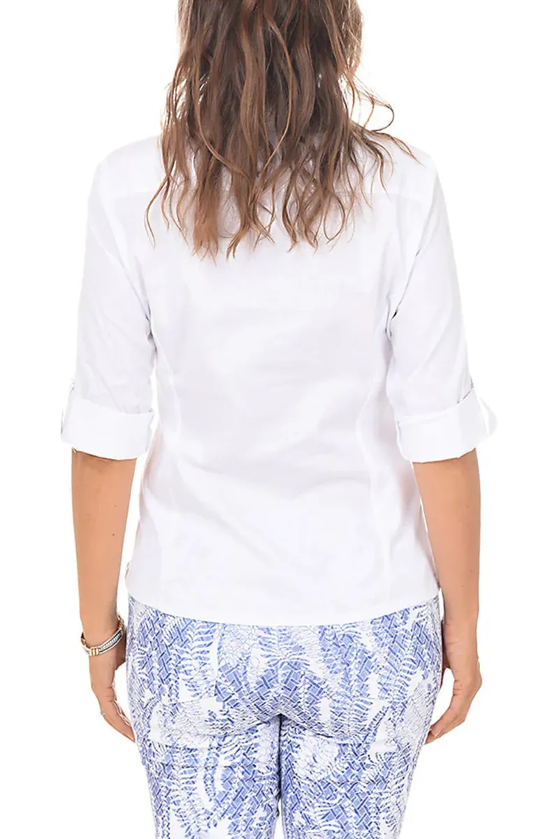 Double Pocket Button-Front Shirt