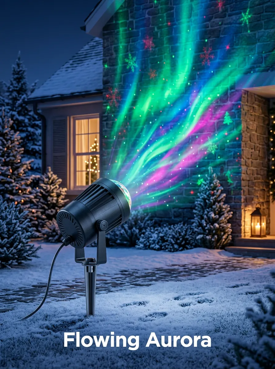 Aurora Snowflake Christmas LED Light Projector