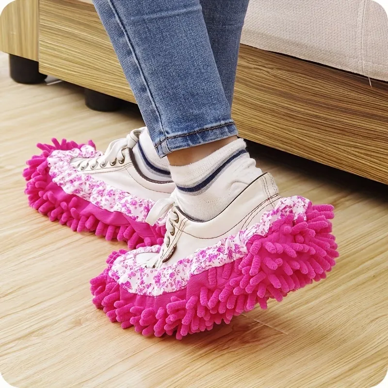 Chenille Cleaning Slippers