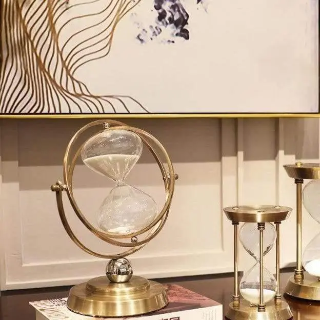 Sculptural Metal Frame Hourglass