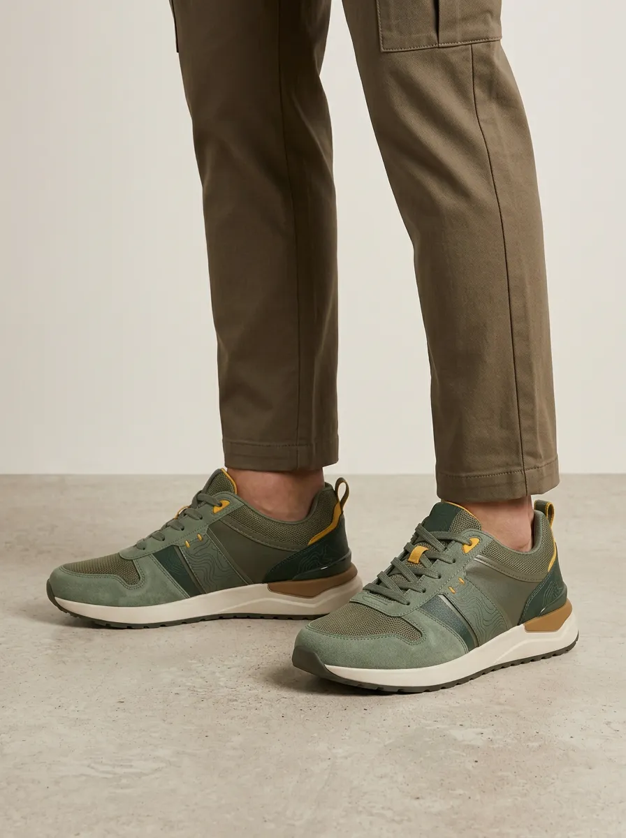 Men's Everyday Outdoor Hiking Topographic Print Sneakers