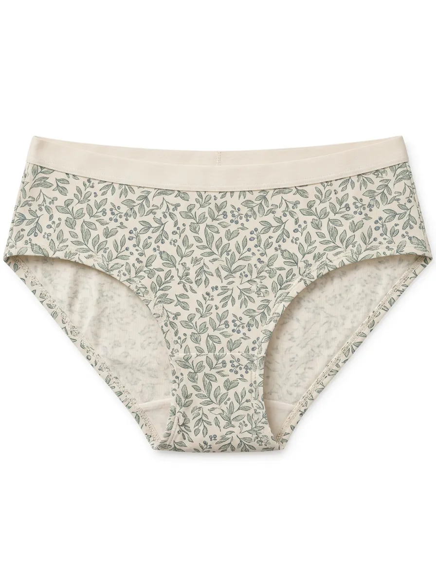 Women's Leaf Botanical Berry Patterned Panties