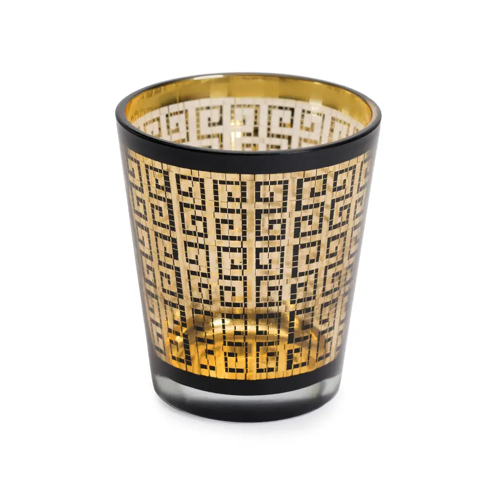 Black Gold Patterned Tumbler Set
