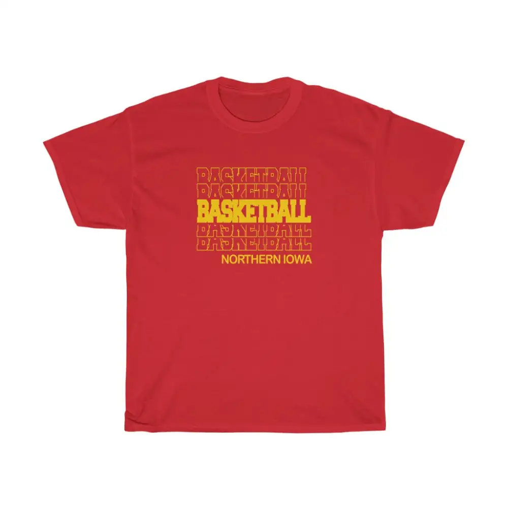Basketball Northern Iowa in Modern Stacked Lettering