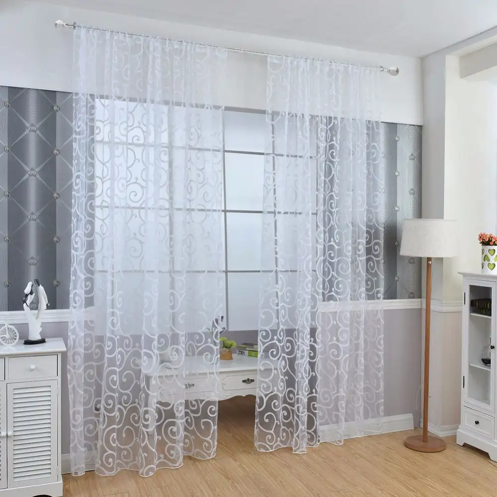 Modern Sheer Window Curtain Panel