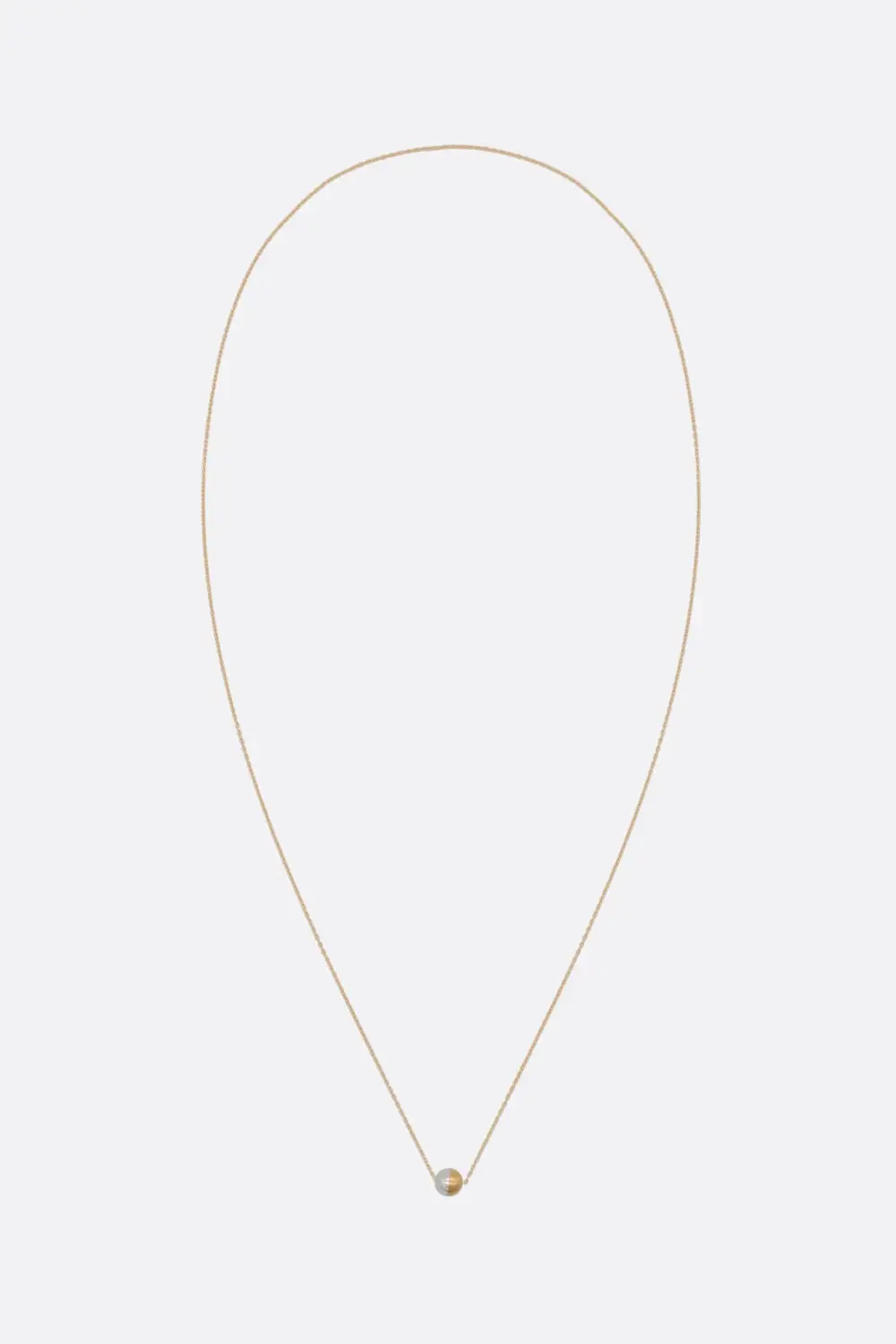 Pearl Gold Tone Chain Necklace