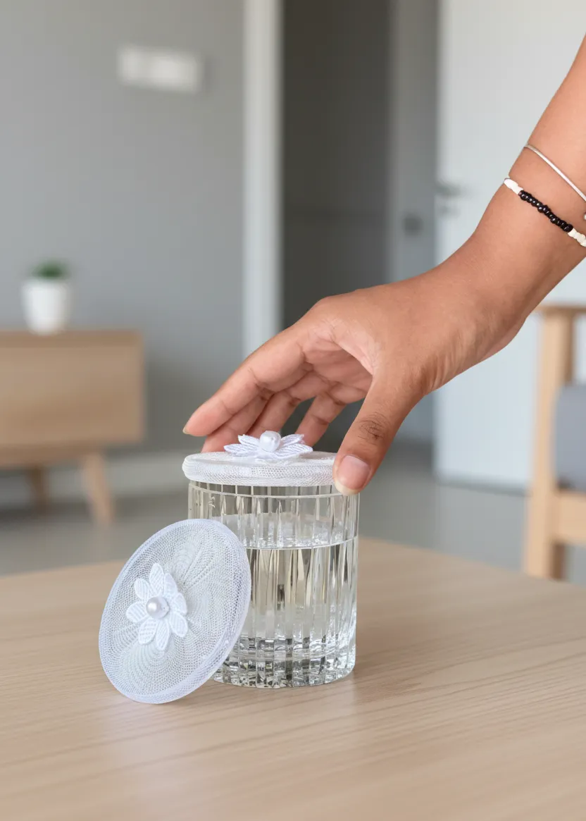 White Mesh Glass Cover
