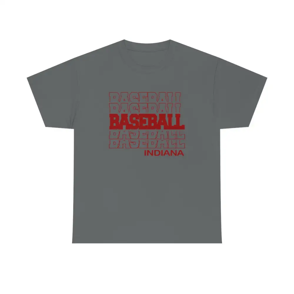 Baseball Indiana in Modern Stacked Lettering