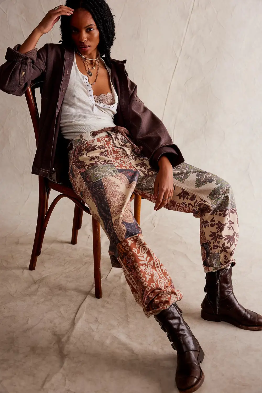 Moxie Pull-On Barrel Jeans Combo