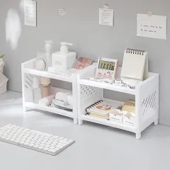 1 Pc 2-Tier Desktop Storage Rack