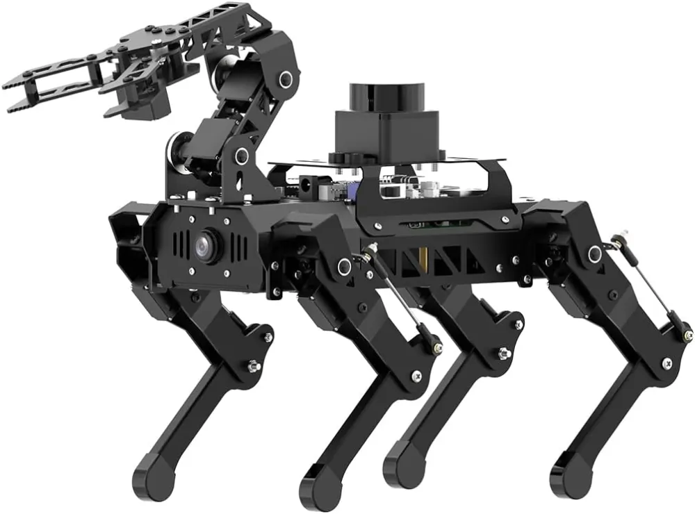 Robot Dog with Large AI Models AI Embodied Intelligence ROS Robotic Dog Vision Scene Voice Understanding SLAM Mapping Navigation Bionic Quadruped Robot, Ultimate Kit & RaspberryPi5 8GB