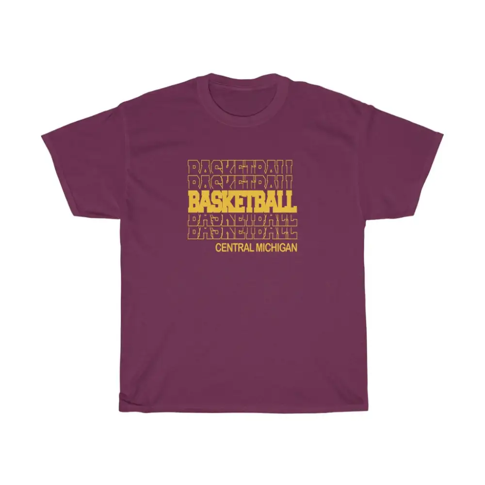 Basketball Central Michigan in Modern Stacked Lettering