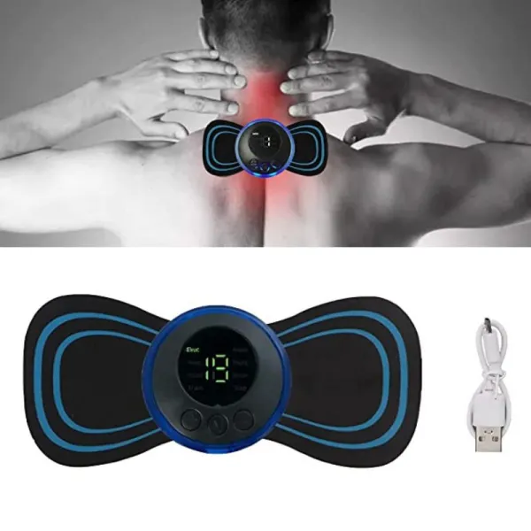 Portable Mini Electric Neck Back Body Massager|Cervical Electric Massager|Muscle Stimulator Therapy Pressure Pain,Shoulder Massager Cervical Massage Patch Stimulator Cervical Spine Relaxation,