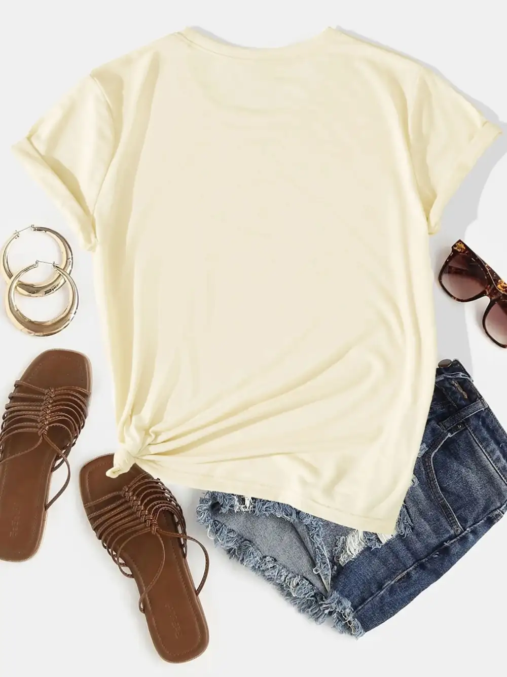 Fresh Round-Neck Short-Sleeve T-Shirt