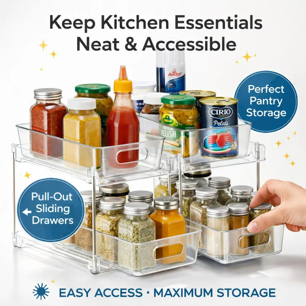 Tier Pull Out Kitchen Organizers