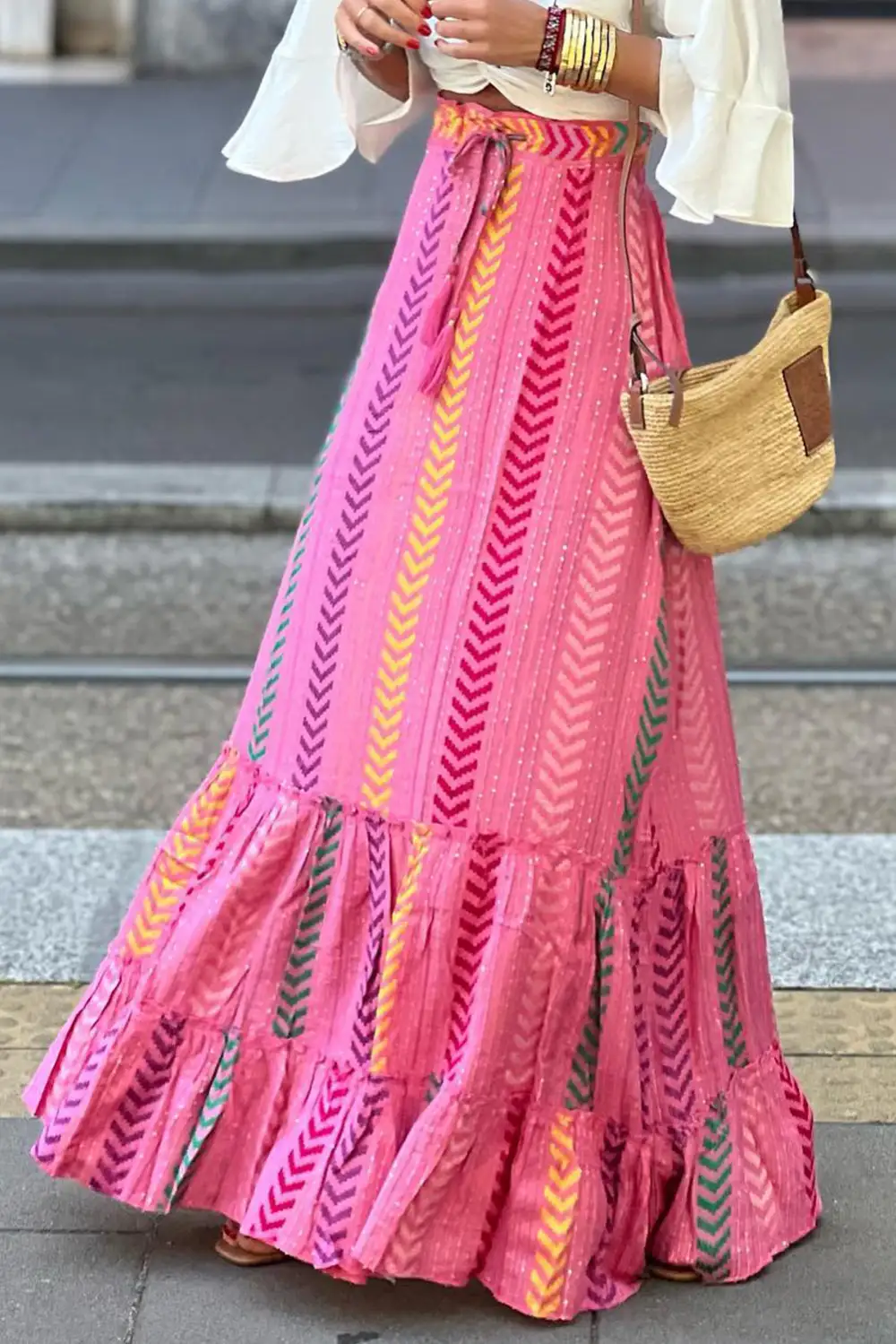 Easygoing Trim Cropped Skirt