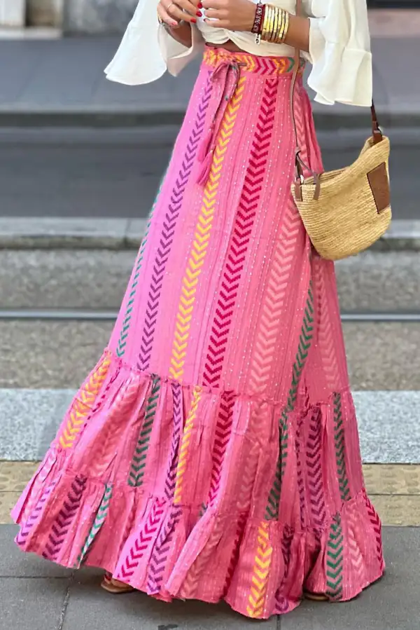 Easygoing Trim Cropped Skirt