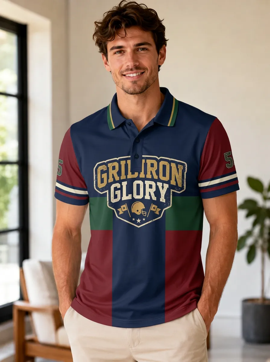 Men's Heritage Gridiron Helmet Polo Shirt