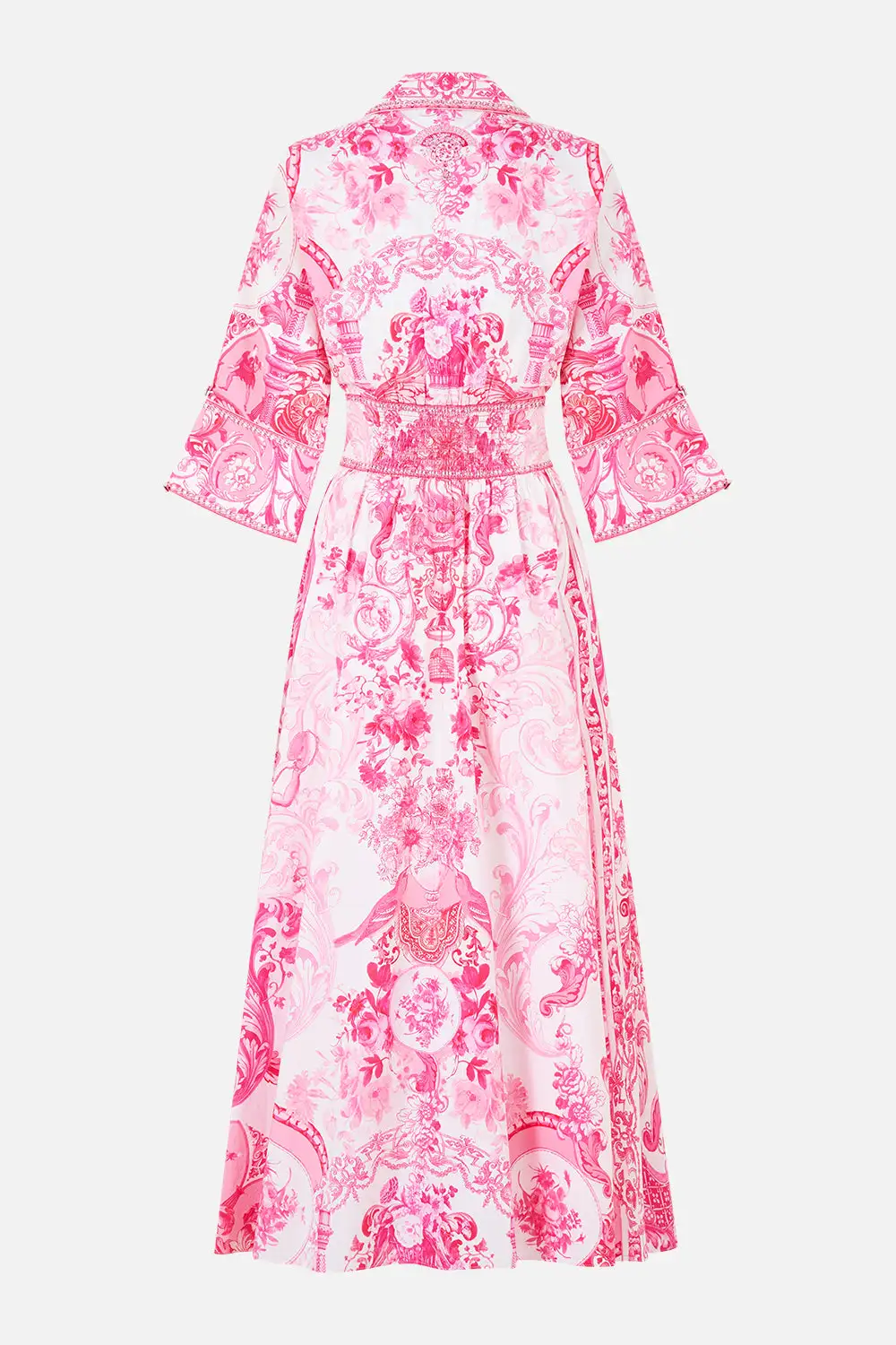 Shaped Waistband Midi Dress