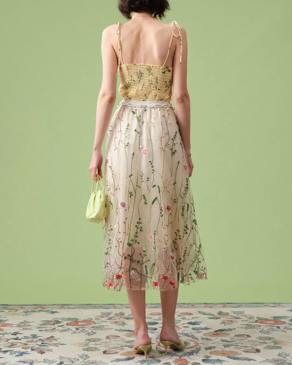 Featuring Floral Embroidery Skirt