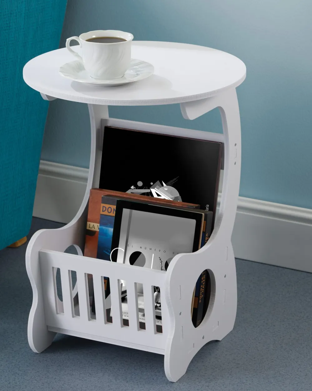 Round Storage Side Table