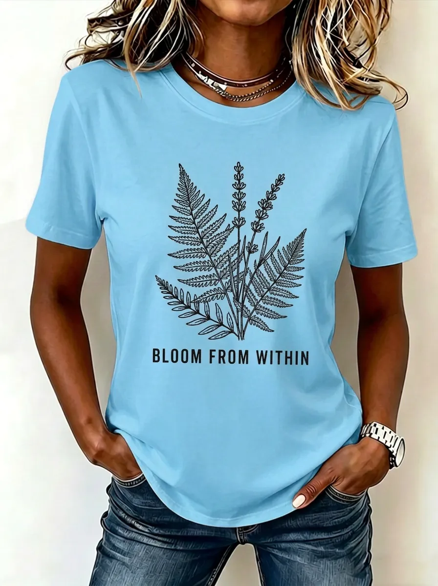 Bloom From Within Fern Botanical T-Shirt