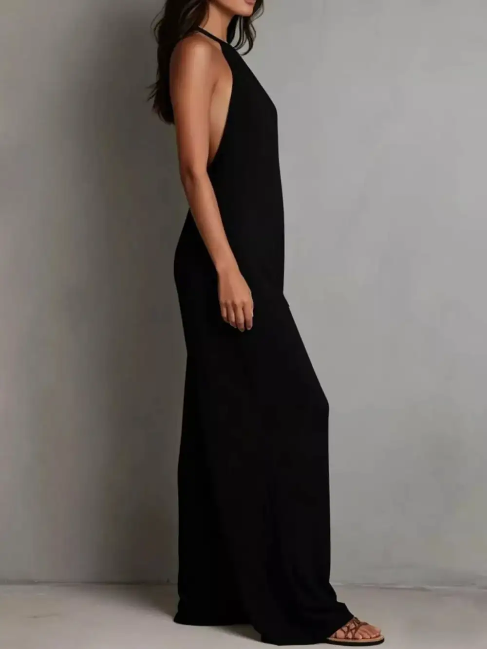 Sleeveless Wide Leg Jumpsuit