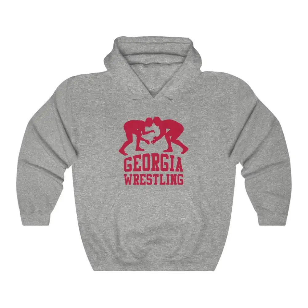 Relaxed Classic Print Wrestling Graphic Pullover Hoodie