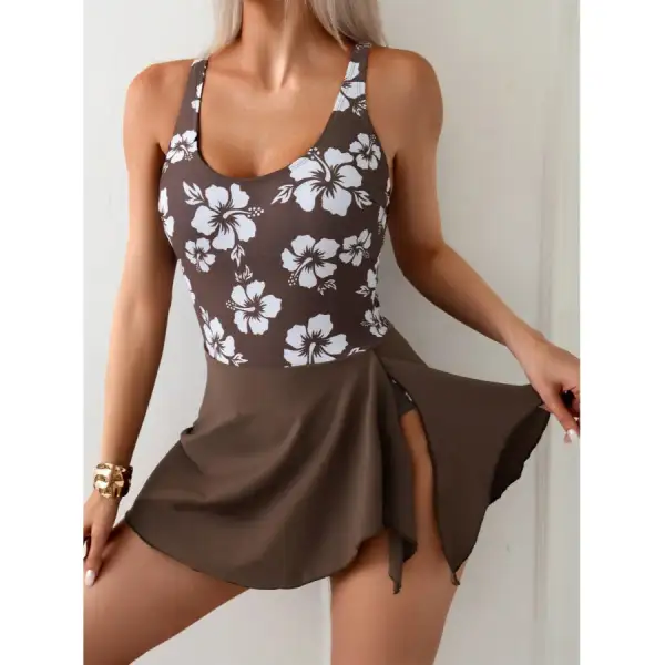 Women's Scoop-Neck Printed Swimsuit
