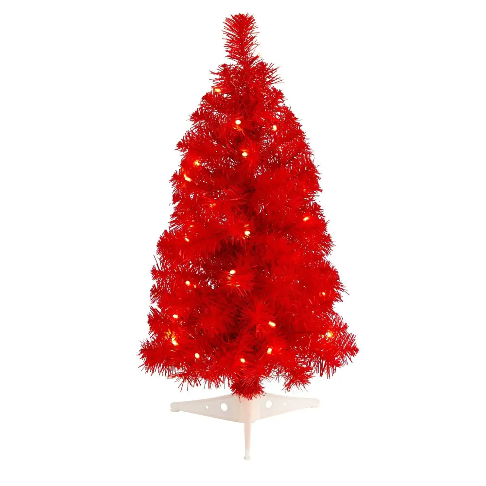 Artificial Christmas Tree with LED Lights and Bendable Branches Botanical Accent
