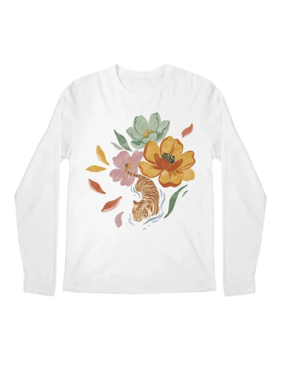 Tiger in Flower Long Sleeve Tee