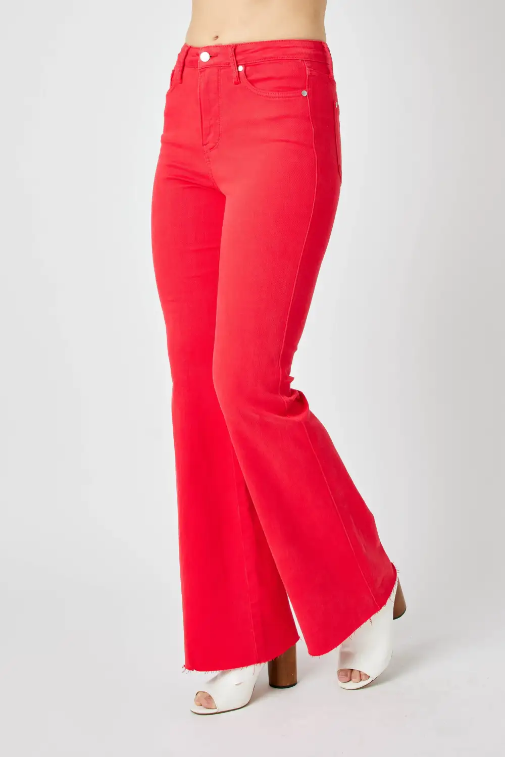 Draped Flare Jeans