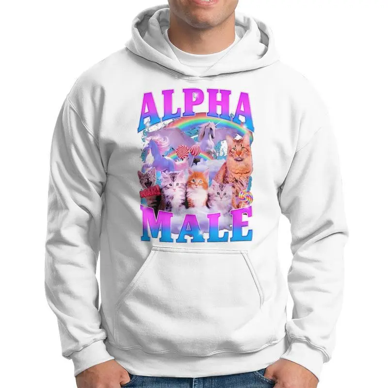 Cat And Unicorn Alpha Male Hoodie