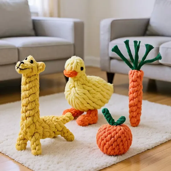 4pcs Interactive Chew-Resistant Pet Toys Set