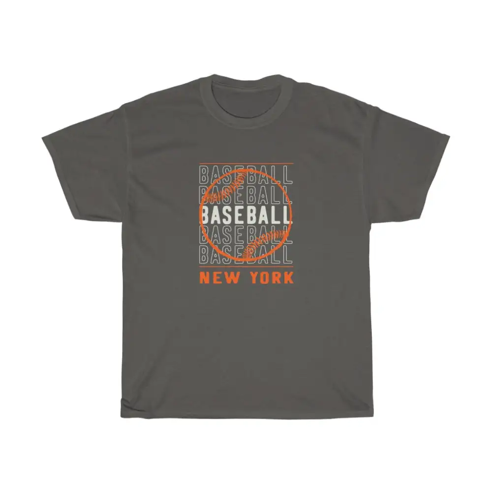 Baseball New York with Orange Baseball Graphic T-Shirt