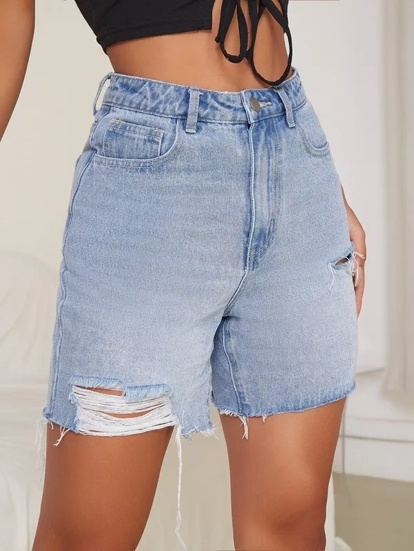 Light Blue Distressed Jeans