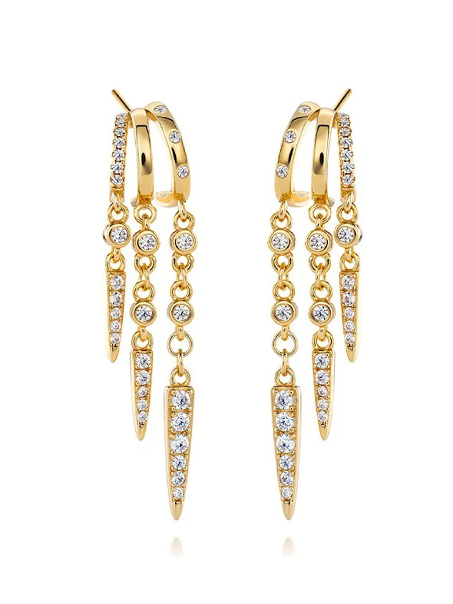 Willow Diamond-Encrusted Willow Stud Earrings