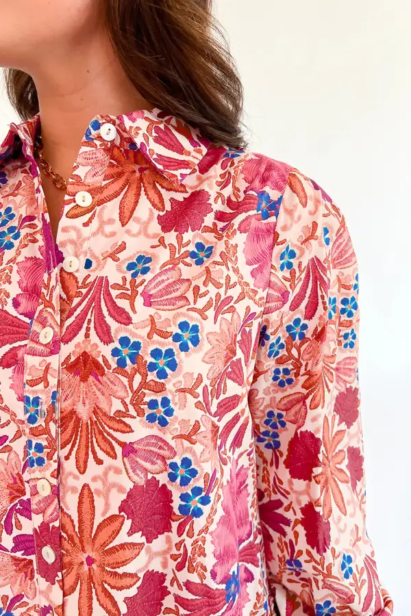 Floral Printed Long Sleeve Mini Dress