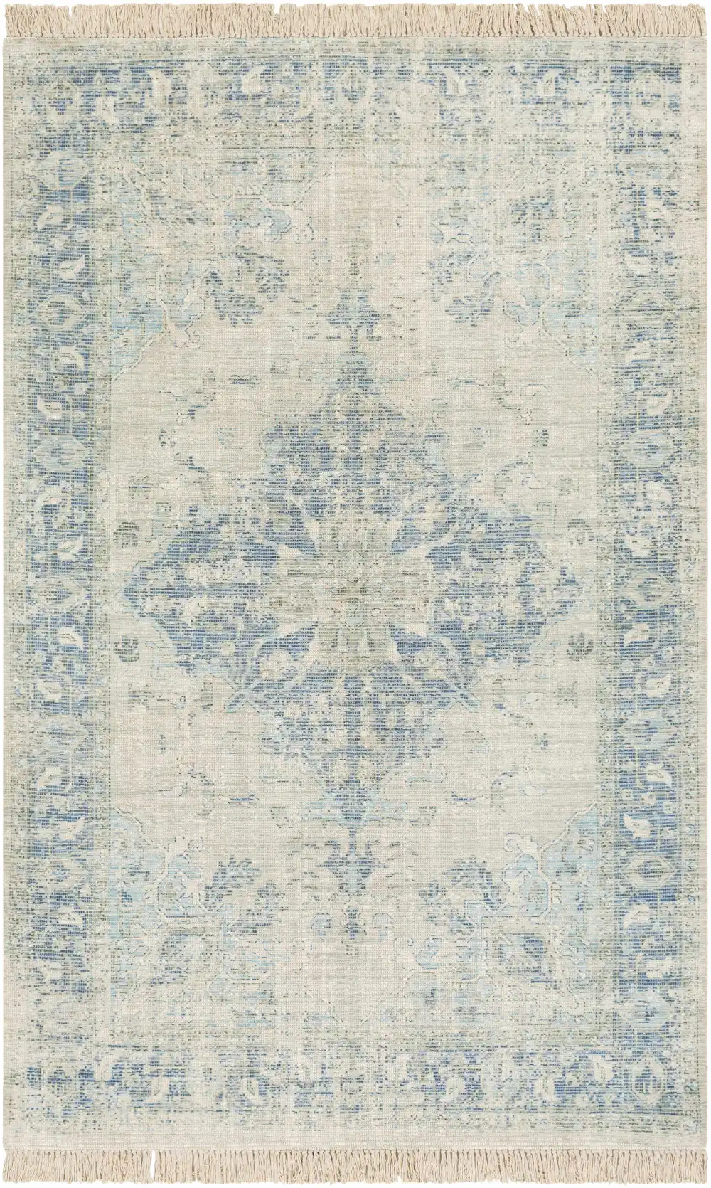 Layered Traditional Cotton Area Rug