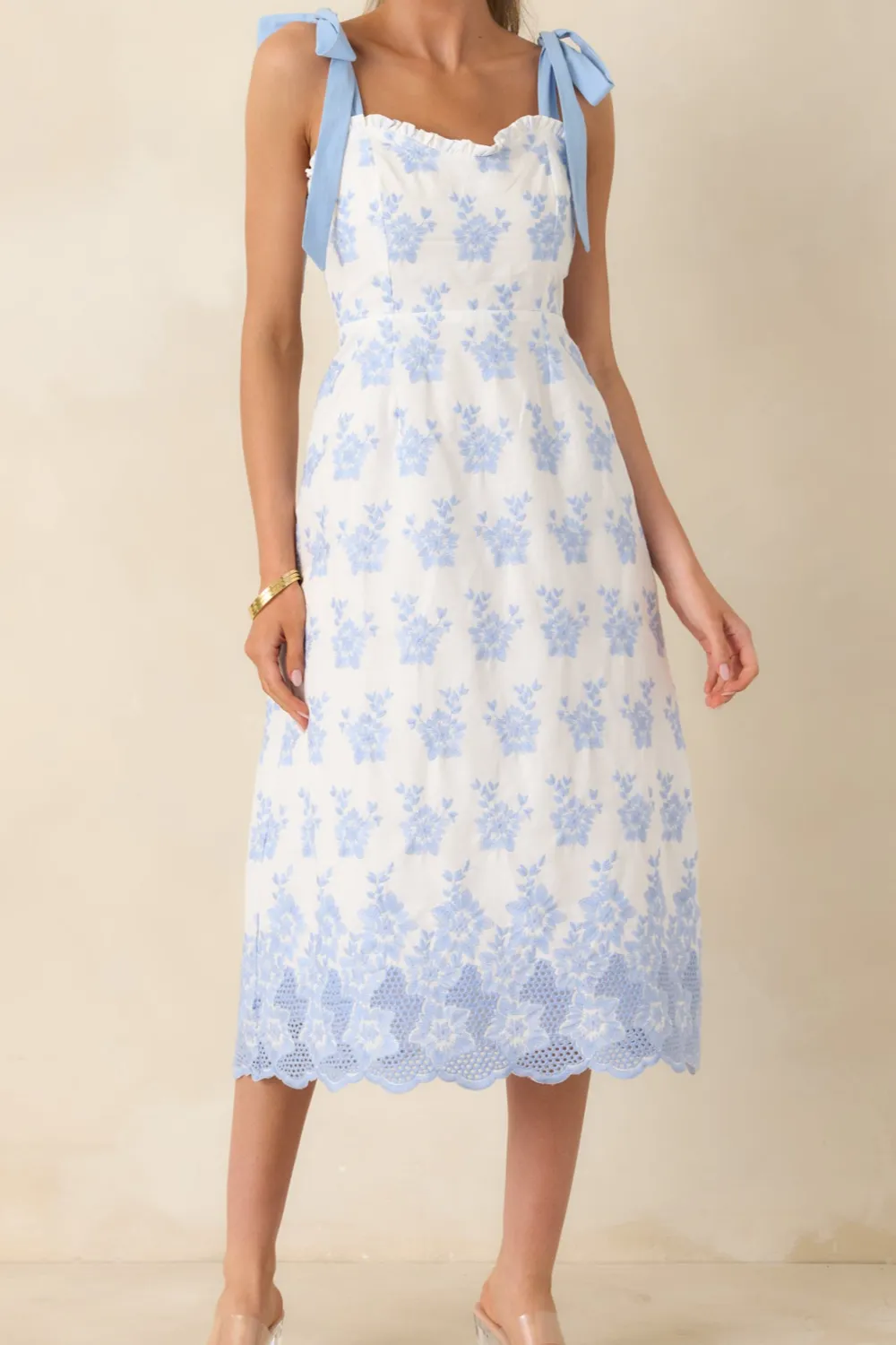 Embroidered Made Midi Dress